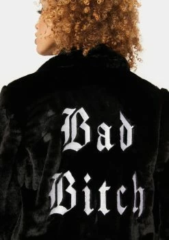 Poster Grl Faux Fur Coats Spell It Out For You Faux Fur Coat