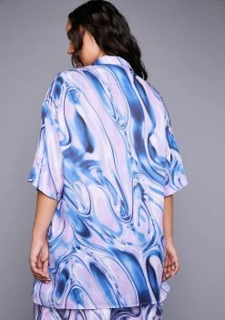 Poster Grl Plus Soul Vibration Oversized Shirt Button Up Shirt