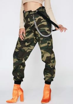 Poster Grl Battle Ready Suspender Cargo Pants Bottoms