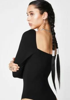 Poster Grl Check Ya DM'z Knit Bodysuit Tops