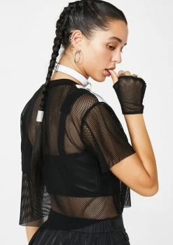 Poster Grl Post N' Delete Fishnet Set Tops