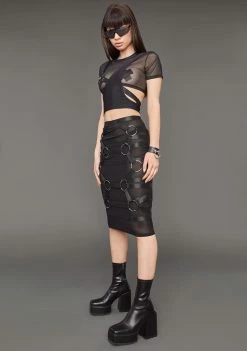 Poster Grl On Your Timeline Midi Skirt Bottoms