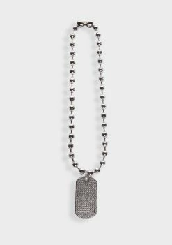 Poster Grl Billionaire Bling Dog Tag Necklace