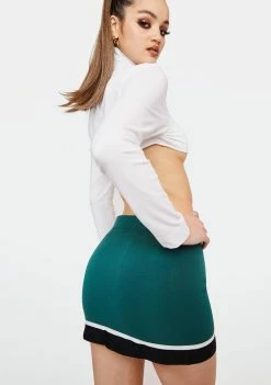 Poster Grl Bottoms Teal Head Captain Mini Skirt