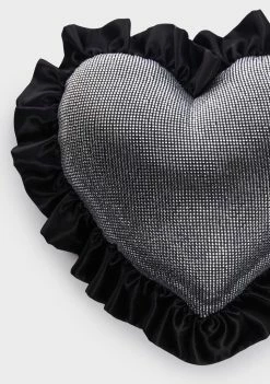 Poster Grl Decorative & Novelty Pillows Billionaire Bling Rhinestone Heart Pillow