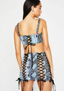 Poster Grl Bossy Bloodline Lace Up Skirt