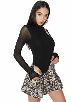 Poster Grl Back Atcha Cut-Out Bodysuit Tops