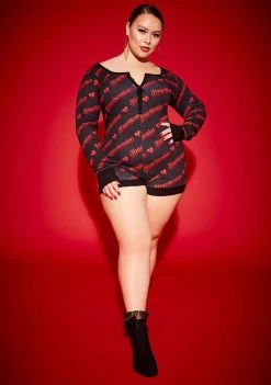 Poster Grl Lingerie & Sleepwear Plus Tip Of My Tongue Lounge Romper