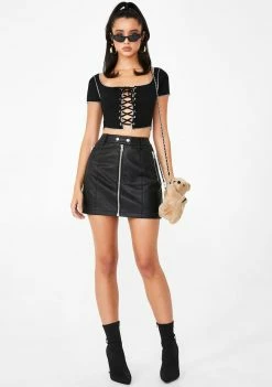 Poster Grl Startin' Something Moto Skirt