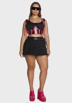 Poster Grl Corset Top Plus Magenta My Type Underbust Corset