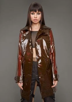 Poster Grl Slick At Night Translucent Trench Coat