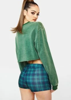 Poster Grl College Ruled Plaid Mini Skort Skorts