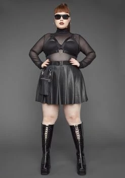 Poster Grl Plus Ready For Action Pleated Skirt