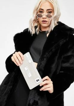 Poster Grl Trophy Wife Rhinestone Clutch Bags & Wallets