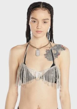 Poster Grl Billionaire Bling Dog Tag Necklace