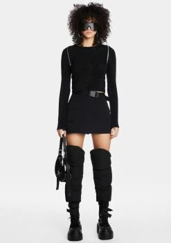 Poster Grl On A Mission Wrap Skirt Mini Skirt