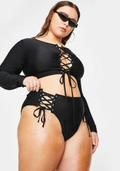 Poster Grl Total Undercover Hustler Lace Up Bikini Set