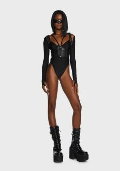 Poster Grl Cut-Out Bodysuit Lick You Lots Strappy Bodysuit