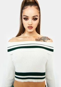 Poster Grl Tops Best Mistake Off Shoulder Sweater