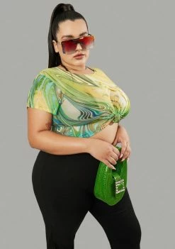 Poster Grl Plus Hypnotic Habits Mesh Baby Tee Tops