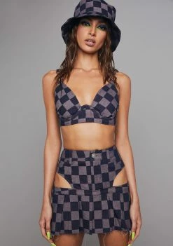 Poster Grl Chase Nobody Cut Out Skirt Pleated Skirt