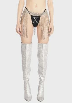 Poster Grl Fringe Belt Deja Vu Rhinestone Belt