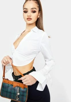 Poster Grl Tops Live It Up Button Up Shirt