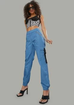 Poster Grl Poolside Convos Twill Chain Trousers Bottoms