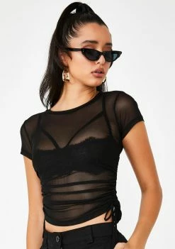 Poster Grl Sin 100 Percent That Bish Mesh Tee Tops