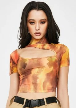 Poster Grl Glow Viral Overnight Mesh Top Tops