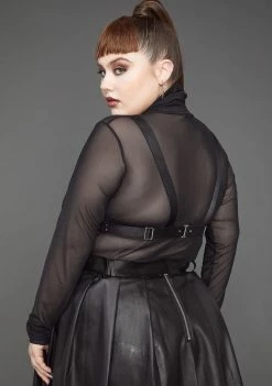 Poster Grl My Naughty Habits Mesh Top And Harness Set Tops