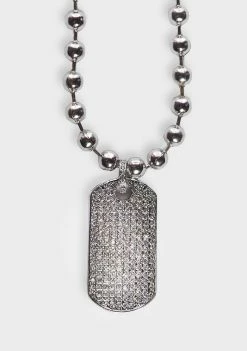 Poster Grl Billionaire Bling Dog Tag Necklace