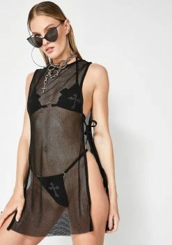 Poster Grl Swim Never Censored Mesh Cover Up