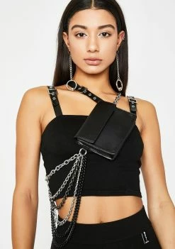 Poster Grl Bags & Wallets Iced Out Chain Fanny Pack