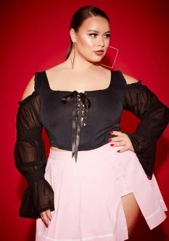 Poster Grl Tops Lil Long List Of Lovers Corset Lace Top
