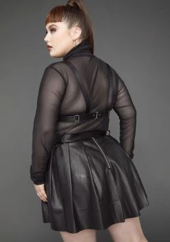 Poster Grl Plus Ready For Action Pleated Skirt