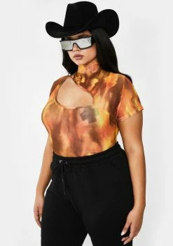 Poster Grl Glow She's Viral Overnight Mesh Top Tops