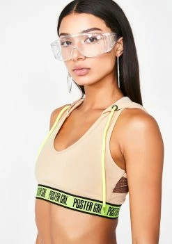 Poster Grl Thirst Trap Hooded Sports Bra