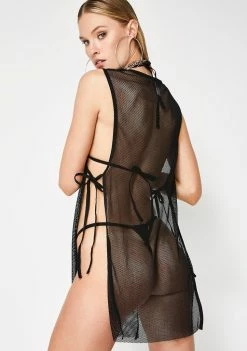 Poster Grl Swim Never Censored Mesh Cover Up