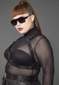 Poster Grl My Naughty Habits Mesh Top And Harness Set Tops
