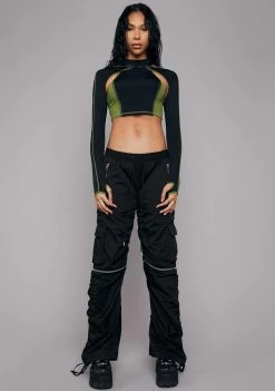 Poster Grl Kush Nightly Duty Shrug Crop Top Set