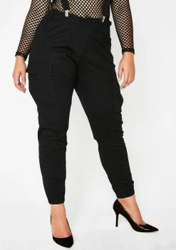 Poster Grl Bottoms Be The Bizness Suspender Cargo Pants