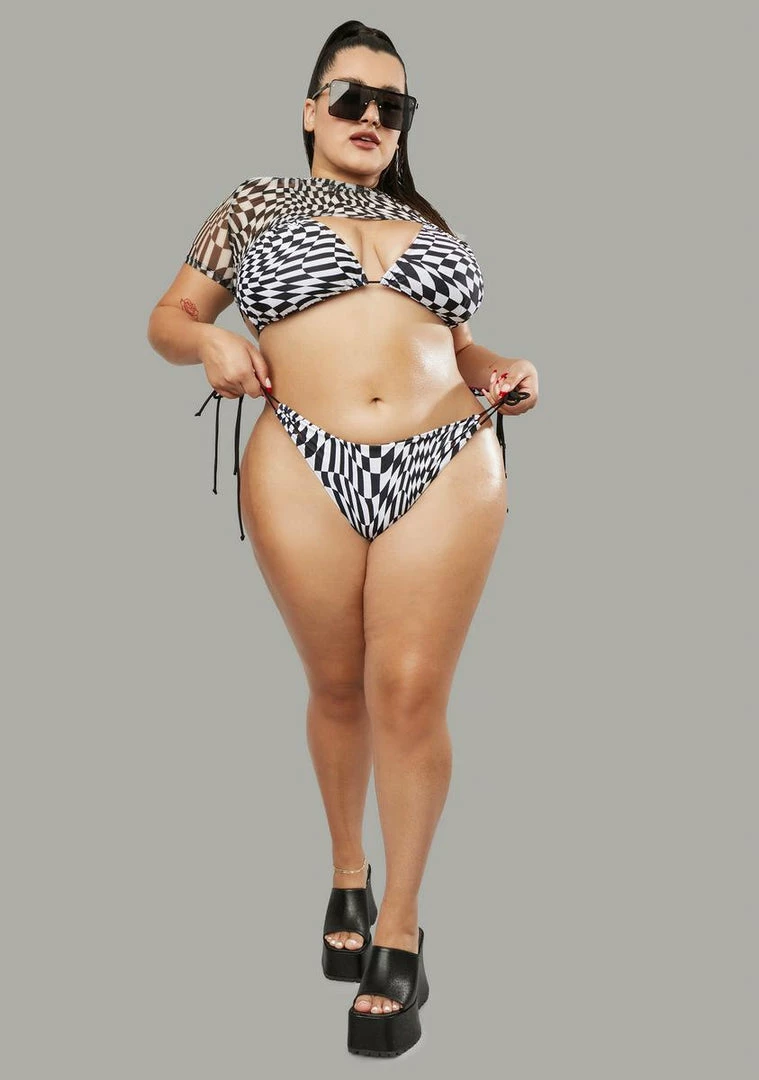 Poster Grl Her Warped Realm Checkered Bikini Set Swim 3 Poster Grl Her Warped Realm Checkered Bikini Set Swim