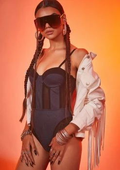 Poster Grl Buck Up Bustier Bodysuit