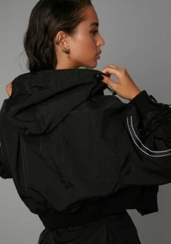 Poster Grl Take The Title Crop Hoodie