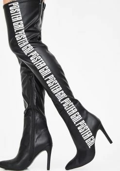 Poster Grl Boots & Booties Label Qween Thigh High Boots