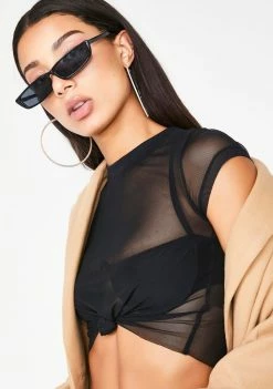 Poster Grl Onyx Miss Ya Knot Sheer Tee