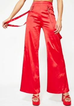 Poster Grl I'm The Plug Satin Trousers Bottoms