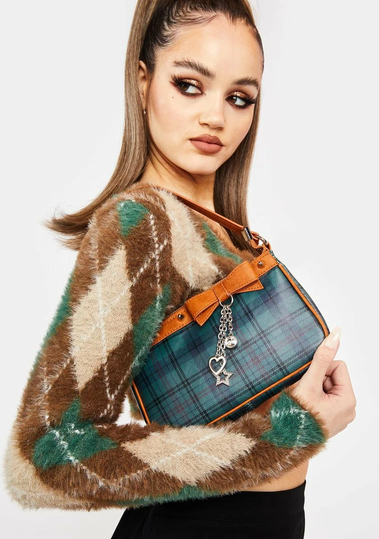 Poster Grl College Ruled Plaid Shoulder Bag Bags & Wallets 1 Poster Grl College Ruled Plaid Shoulder Bag Bags & Wallets
