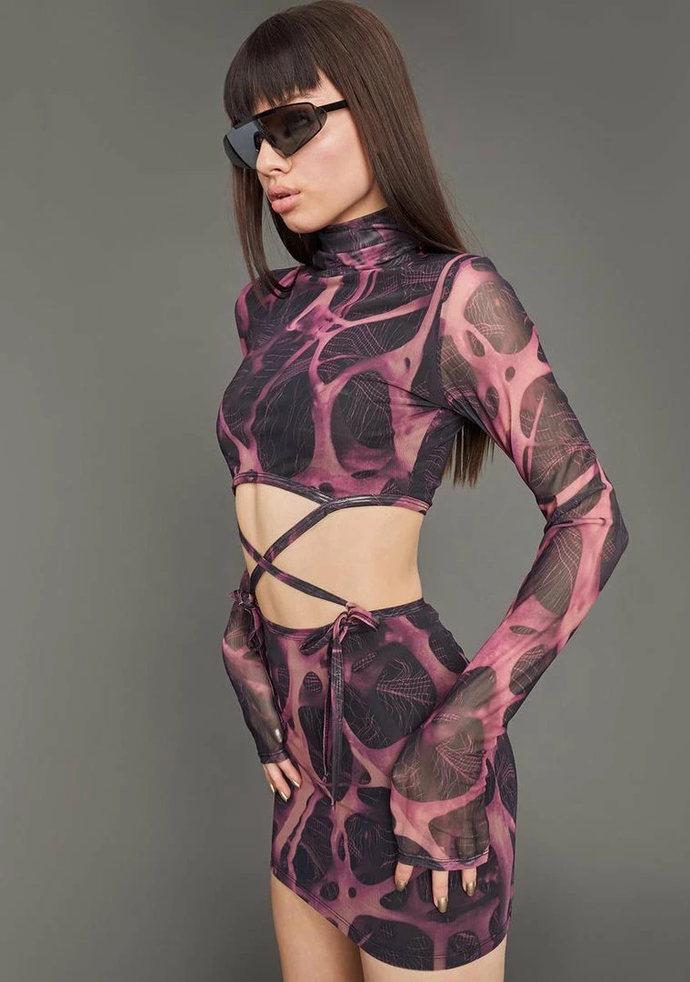 Poster Grl Diva DNA Mesh Mini Dress 2 Poster Grl Diva DNA Mesh Mini Dress